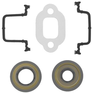 LT Easiyl 1 Jeu de Joints de Tronçonneuse Compatible avec Husqvarna 435 440 Côté Embrayage 16,6 X 32 X 3,7 Mm Côté Roue Magnétique 12 X 32 X 3,7 Mm avec Joint D'étanchéité Petit