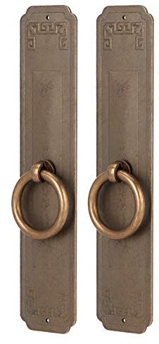 Niiyen 2 Sets Schrankgriffe, antikes Kupfer, Schrankknauf, Einloch-Retro-Stangengriffe für Schrank, Kleiderschrank, Kommode, Schrank (16cm)