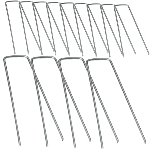 Hemobllo 25 pièces Piquets de Jardin U Agrafes de Fixation pour Gazon Artificiel Tissus de et Paillage Résistants Aux Conditions Extérieures