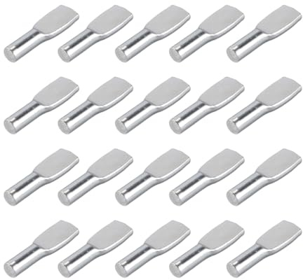 Ausi Lot de 25 chevilles d'étagère de 6 mm, support de plaque en forme de cuillère pour meubles d'armoire