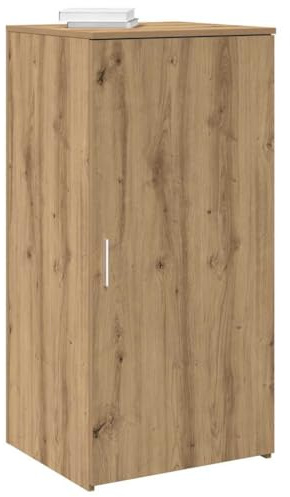 Mandloder Armadietto in legno di quercia Artisan, 50 x 45 x 103,5 cm, robusto armadietto per ufficio, garage, unità organizzativa versatile