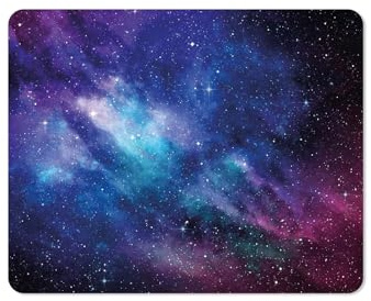 ELLENNE Tappetino Mousepad 240x200mm | Nebulosa Viola | C19 | Tappetino per Mouse 240x200mm | Superficie in Lycra Ultra-Liscia | Antiscivolo, Lavabile per Casa Ufficio Laptop PC Gaming