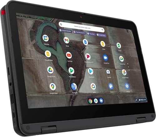 Lenovo Chromebook 500e Gen 3, 2-in-1 Touchscreen Laptop, 11.6-Inch Notebook, Intel Celeron N5100, 4GB RAM, 32GB SSD, US QWERTY Keyboard, Chrome OS (Renewed)
