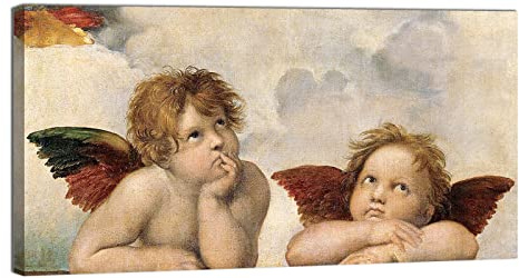 canvashop Quadri Moderni Raffaello Angeli 140x70 cm | Stampa su tela canvas, Arte Sacra, Putti, Cherubini