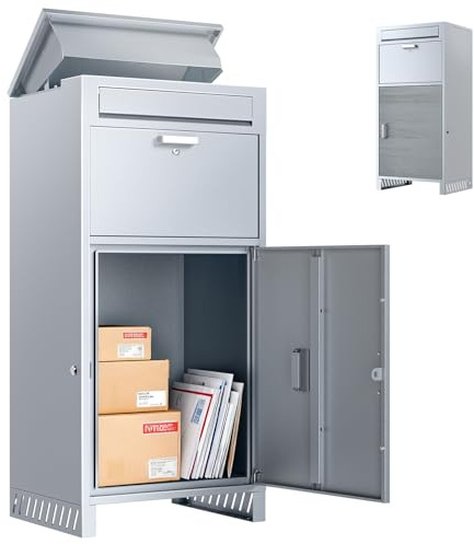 Briefkasten Paketbox für den Außenbereich, extra große Paketboxen mit sicherer Lagerung, wasserdichte Paketboxen für den Außenbereich (95 x 46 x 46cm)