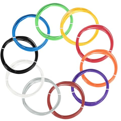 QUARKZMAN 3D Stift Filament Nachfüllungen 10 Farben 3D Stift ABS Filament | 1.75mm 10 Fuß Jede Farbe 100 Fuß Insgesamt Für 3D Zeichenstift Nachfüllung