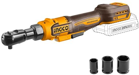 Ingco 20V 3/8 Cordless Ratchet Wrench 65NM (Body Only) Brushless Motor with LED Light CDRLI20652