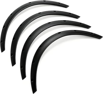 Decumeby Passaruota Auto Universali, 80cm Allargamento Parafanghi, Elegante Carrozzeria Nera Protezione Completa per Sopracciglia Auto Parafango per SUV (4 Pezzi)