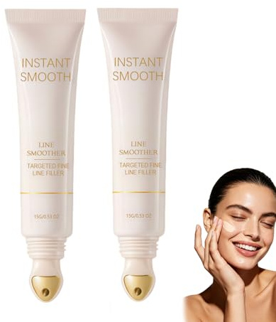 Base lissante et unifiante pour la peau, base de maquillage pour peaux matures, bases de maquillage pour peaux âgées et rides, bases estompeuse de ridules, lisseur de rides instantané. (2PCS)