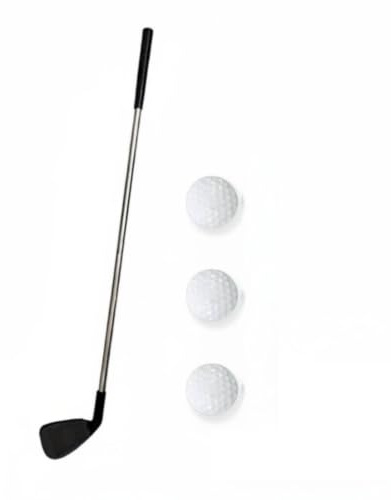 Tdoutop 'Entraînement pour Enfants e Golf Putter Bâton Structure INOX Résistante Démontable Compact Poignée Texturée Confort pour Exercices du Swing Pratique au Jardin Intérieur, 76CM, Kids Club