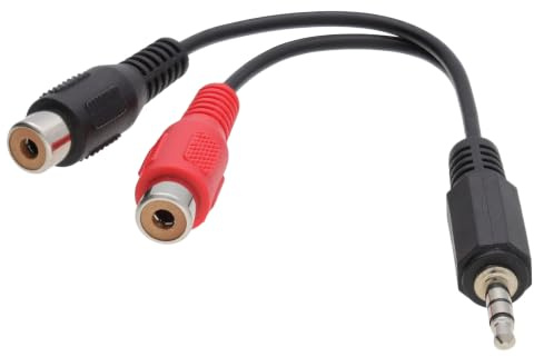 3,5 mm Stereo Klinkenstecker Zum 2x Cinch Chinch Buchsen Adapter Kabel