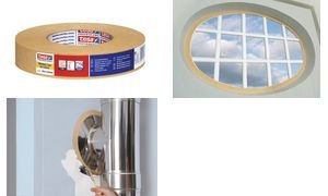 Tesa 04319-00014-00 Maler Krepp Papierabdeckband, 75 mm x 50 M