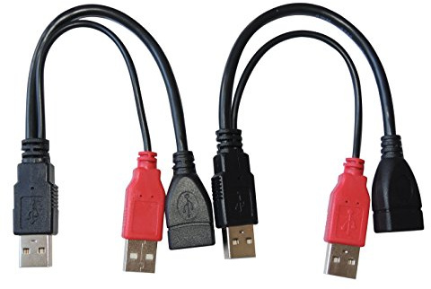DeLock (2er-Pack) USB Y-Kabel A -> 2X A Bu/St 0.225m
