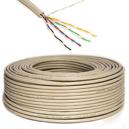 Premium X 25m Telefonkabel 4x2x0,6mm J-Y(ST) Y Telefonleitung 8-Adern rund Fernmeldekabel Installationsleitung Verlegekabel