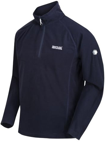 Regatta Men's Montes Lightweight Half Zip Fleece Midlayer Pullover - Perfect for Outdoors, Walking, Hiking & Camping Navy