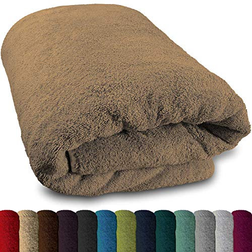 Lanudo® asciugamano per sauna di lusso Pure Line XXL 600 g m² 80 x 200 con bordatura.100% spugna in cotone di altissima qualità asciugamano per sauna telo da mare. 100% cotone sabbia 80 x 200 cm