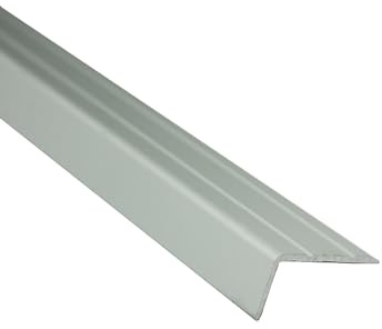 Alu L-Profil Treppe Fliesenschiene Laminat matt 2,7m 12mm silber | Für saubere Stufenkanten und geschützte Treppenabschlüsse, 12mm Profilhöhe, 2,7m, Aluminium, matt, silber, für Stufenbereiche