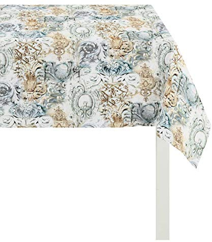 Apelt Tischdecke, Baumwolle, grau/beige/Creme, 85 x 85 x 0.2 cm