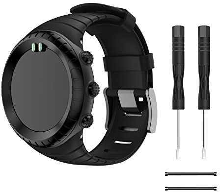 TOPsic kompatibla Suunto Core remmar, mjukt silikon sport ersättningsarmband smart klocka fitnessband för Suunto Core