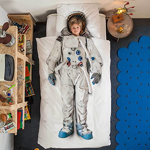 Snurk® - Kinderbettwäsche Astronaut Bettwäsche 135x200 cm + 1 Kissenbezug 80x80 cm 100% Bio-Baumwolle