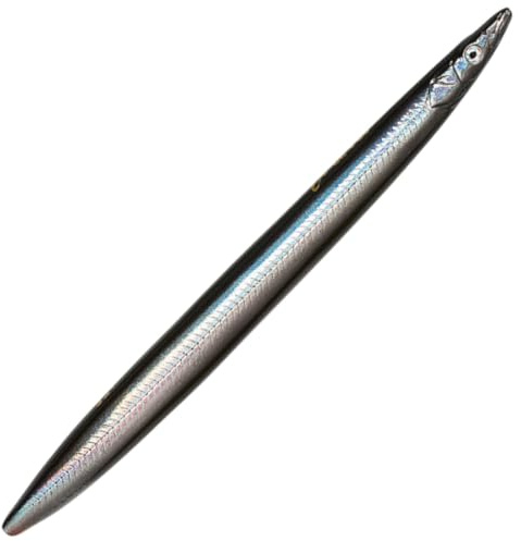 Savage Gear Line Thru Sandeel - Meerforellenköder, Farbe:Black Silver, Länge/Gewicht:11cm / 15g