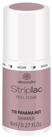 alessandro Striplac UV-Nagellack Panama Hut– Schonend und langanhaltend – Einfache Entfernung dank Peel-Off-Technologie – Vegan und tierversuchsfrei – 8 ml