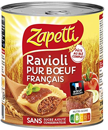 Zapetti Ravioli Pur Bœuf Français Blé Complet 4/4