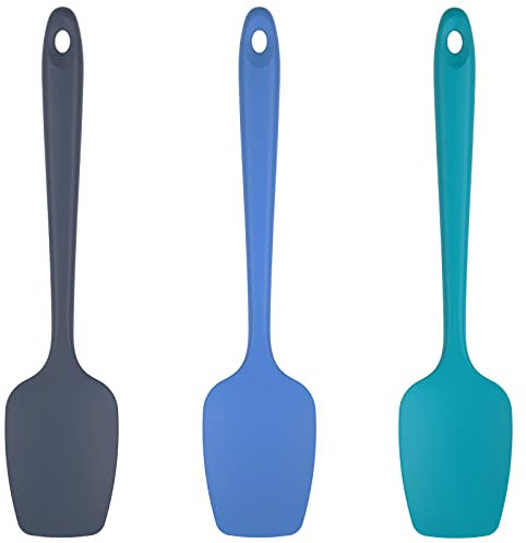 Cucchiaio Spatola Silicone Set 3: U-Taste 315℃ Resistenza al Calore Leccapentola in Gomma Flessibile senza BPA, per Cucinare Raschiare Mescolare, Utensili da Cucina (Multicolore)