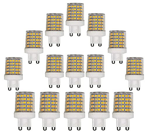 Ruihua G9 10W LED Glühbirne Entspricht 90W Halogenlampe, 3000K Warmweiß Nicht Dimmbare G9 Glühbirne 360° Abstrahlwinkel 900LM AC220-240V,15 Packungen