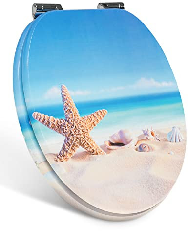 Xonic Design WC-Sitz - Premium Klo-Deckel - Toilettensitz mit Absenkautomatik - hochwertige Klobrille mit Motiv - MDF108