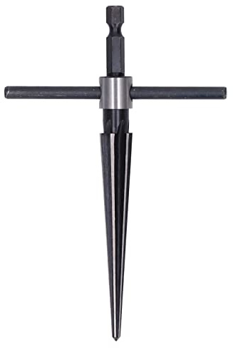 Tapered Reamer For Metal, Reamer Guitar Handle Drilling Tool Guitar Bridge Pin Reamer Metal Taper Hole Reamer for Outdoor Woodworking Chamfering(Hexagonal Shank Taper Reamer 3-13mm)
