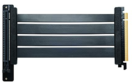 Phanteks (PH-CBRS4.0_FL22 220 mm Flat Line PCI-E Gen4.0 x16 Rise Kabel, 90 Grad Adapter, schwarz