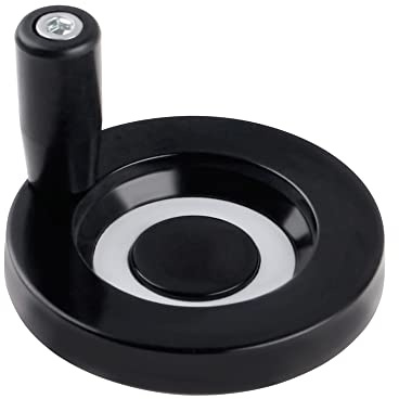 CNCMANS hand wheel with Revolving Handle Grip 80mm Diameter 10mm Hole Diameter for Lathe Industrial Milling Machine (80 * 10mm)