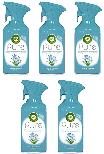 AIR WICK Lot de 5 Désodorisants d’atmosphère Pure 250 ml formule sans eau - rosée de printemps