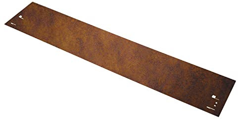 Rasenkante-Metall Ergänzungsstück - 5er Set - 3,25m Verlegelänge - Garten Beeteinfassung 13,5cm hoch - Stabile Beetbegrenzung-Metall - Formbare Metall-Rasenkante je 0,7m Länge - Farbe Corten