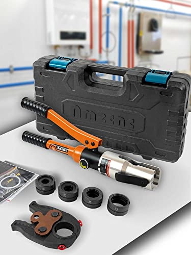 AMZCNC Pinza de prensado de tubos profesional con boca en forma de U de 16-32 mm, adecuada para tuberías compuestas, de aluminio-plástico, PB, PEX, etc.