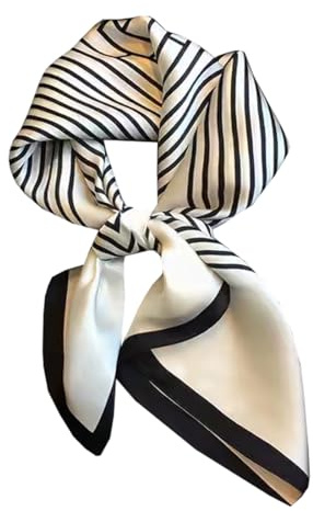 KOOYOL Damen Schwarz Schals Tücher Damenschal Seidenschal Halstücher Seide Leicht Seidenschal Kopftücher Kopftuch Elegante Schal Geschenk für Frauen