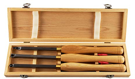VCT 3pc carbide wood lathe turning chisel tool set with replaceable tips