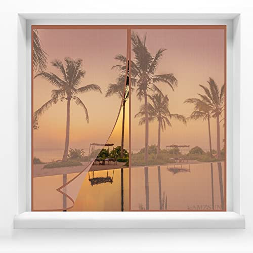 Zanzariere Magnetiche Su Misura 55x150cm Zanzariere su Misura Chiudi Automaticamente Totalmente Magnetica per Porte d'IngressoPorte Cortili mani libere Marrone