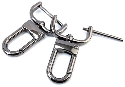 VersaKits 4 Pcs 1'' Gunmetal Black Screw-in Shackle Swivel Snap Hooks
