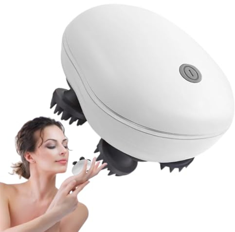 Mihauuke Appareil de massage électrique pour cuir chevelu - Appareil de massage électrique rechargeable et pratique pour le cuir chevelu - Brosse stimulante