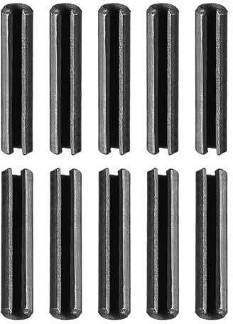 DTGN 1.7mmx8mm(DxL) Slotted Spring Pin - 20Pack - Good for Home Machine Fastener - Carbon Steel Spring Dowel Tension Roll Pin - Black