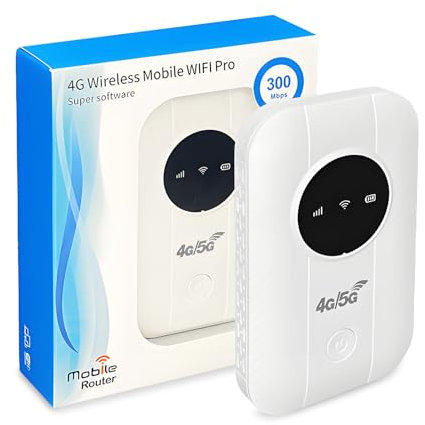 4G LTE Mobiler Hotspot-Router, Tragbarer Hochgeschwindigkeits-Hotspot, 300 Mbit/s-Übertragung mit SIM-Kartensteckplatz, Mobiler WLAN-Hotspot-Router für Reisen nach Hause,