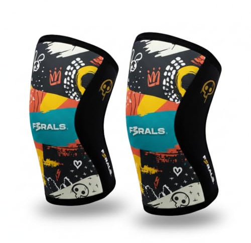 F3RALS® Rodilleras Neopreno 7mm | Cross Training y Powerlifting - Soporte Ajustable para Gym - Protección Deportiva Knee Support