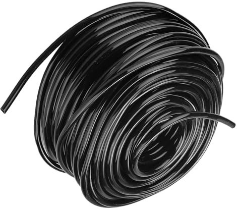 Ejoyous PVC Water Irrigation Hose, Leakage Proof Heavy Duty Flexible Water Hose for Agriculture Farming Lawn Garden Black (50m / 164.0ft)