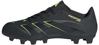 adidas Unisex Predator Club Firm Ground/Multi Ground Football Boots, Core Black/Carbon/Lucid Lemon, 46 EU