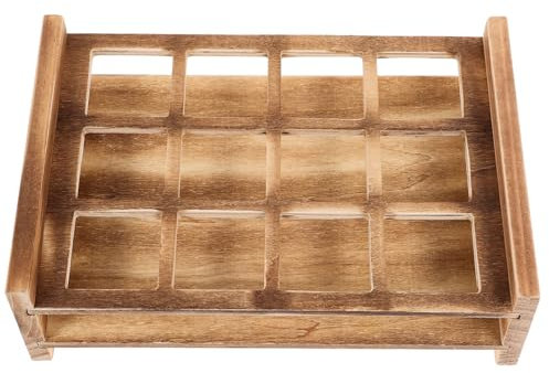 PAMINGONO Porta Bicchieri Legno Per Shot e Vino Vassoio Decorativo Per Tazze Supporto Stabile Per Feste e Eventi Design Elegante Per Casa e Ufficio Per Compleanni e Matrimoni