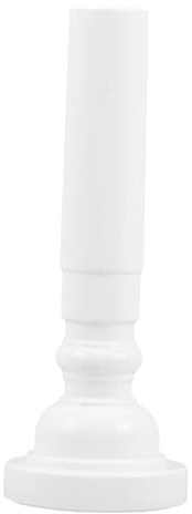 WHAMVOX Trompetenmundstück Tragbares Weißes aus Abs Einfach zu Nutzen Modernes und Elegantes Design für Anfänger und Jugendliche bei Proben und Auftritten