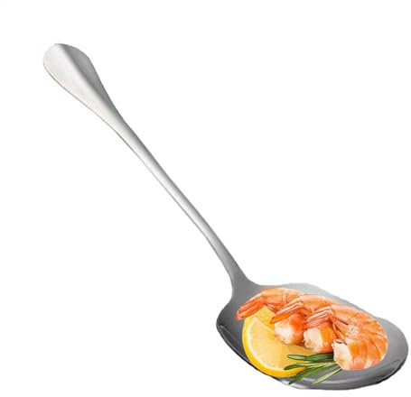 Cucharas extra grandes para servir – Cuchara de arroz grande de metal, utensilios para servir ensaladas | Cuchara para cubiertos de cocina, cuchara grande para servir bandejas, pastas, ensaladas,