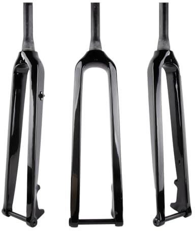 GJYDPU T800 Kohlefaser Mountainbike Starr Gabel Fahrradgabel Fahrrad Starrgabel 26 27.5 29 Zoll 15X110mm Steckachse Vorderradgabel 1-1/2'' Gerades Rohr/Konisches Rohr MTB Scheibenbremse